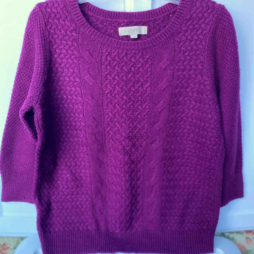 LOFT purple Sweater